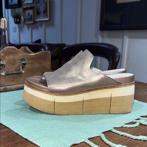 Naked Feet Metallic Platform Shoes